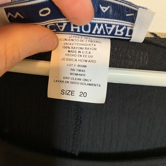 NWT Vintage Jessica Howard 2 Piece Short Sleeve Dress & Shaw Womens Size 20 USA - Picture 6 of 12